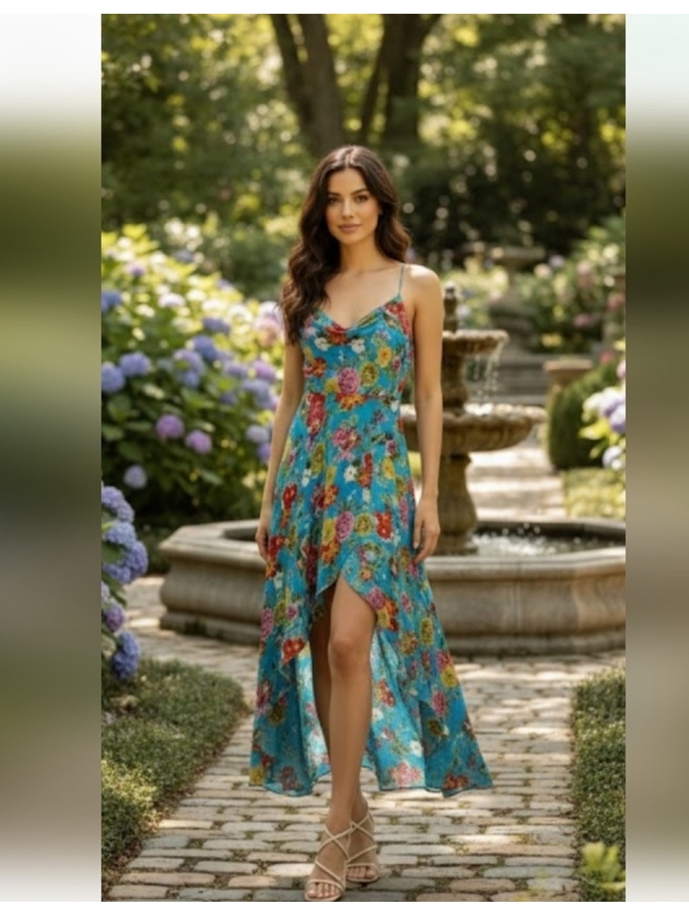 Alice + Olivia Christina Floral Printed Hi Lo Dress size 4 video